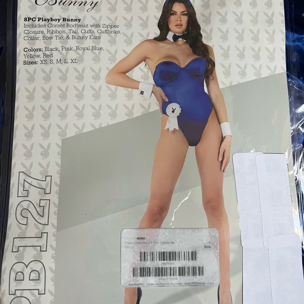 BNWT Official Playboy Costume in Royal Blue - Picture 4 of 6